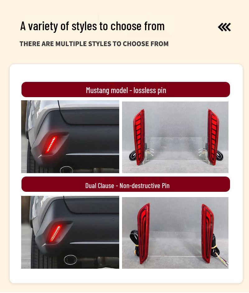 Sequential LED Turn Signals & Rear Fog Lights for 2020-2024 Toyota RAV4 Bumper Reflectors
