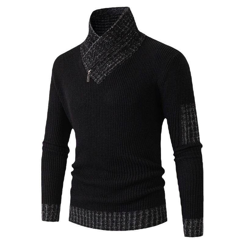 Fashion Color Block Warm Casual Neck Scarf For Men Winter Daily Wear