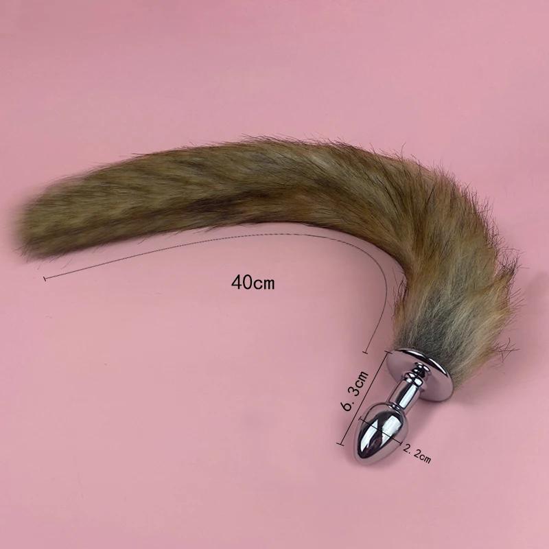 1.8/2.2CM Sexy Fox Anal Plug Mini Tail Anal Toys for Beginner Stainles Steel Cosplay Sex Toys for Couple Men Woman Adult Product