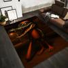 Wooden-Crocodile Hybrid Character At Night with Bat and Rustic Background Carpet Suitable for Use As an Anti-slip for Room and Bedroom Sofas