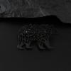 Punk Style Stainless Steel Brooch Plated Corsage Pin Trendy Polar Bear Brooch  Clothes Accessories