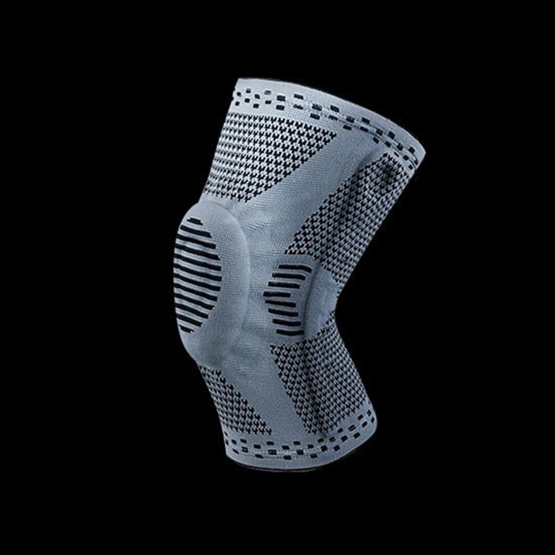 Коленная чашечка Протектор Корсет Силиконовая пружина Наколенник Спортивные наколенники XL серый