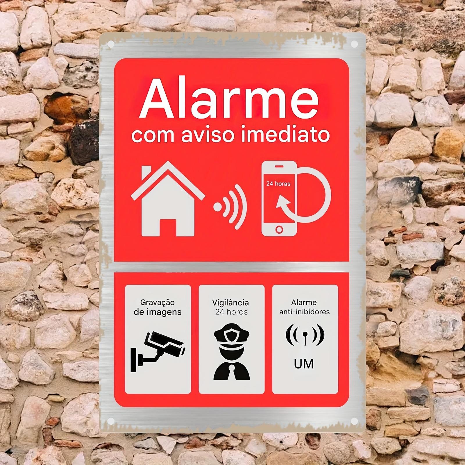

Heavy Duty Metal Vintage Security Warning Sign for Yard Garage Porch Outdoor Alarma Seguridad Decor 20x30cm（7.8x11.8inch）