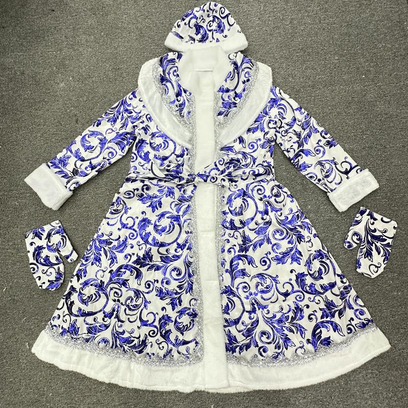 Weihnachtsmannkostüm & Weihnachtsdekorationsset mit Geschenkesocken und Mütze