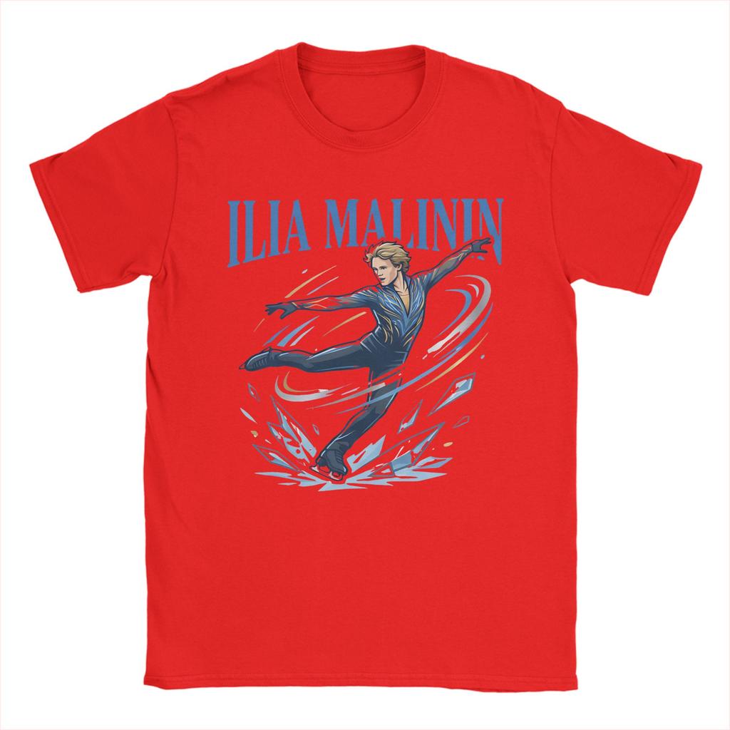 Ilia Malinin Cartoon Poster Cotton T Shirt For Adult Beach  Aesthetic TShirts O Neck Trending Tee Shirt Oversized Design Tops