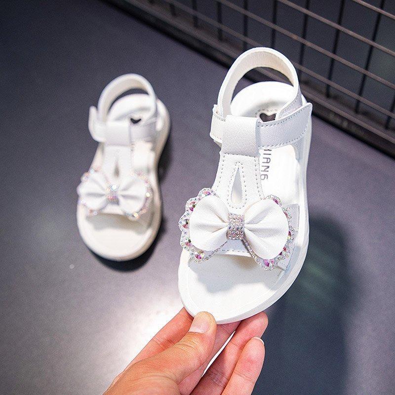 New Summer Korean Style Girls Princess Sandals, Open-toe Soft Sole Kids Sandals for Girls