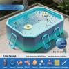 Inflatable Children's Swimming Pool with Slide - No Inflation Needed, Thickened Foldable Design for Home and Outdoor Use