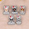English Love Pet Dog Dog Animal Series Brooch Badge Clothing Backpack Ornament Love Brooch
