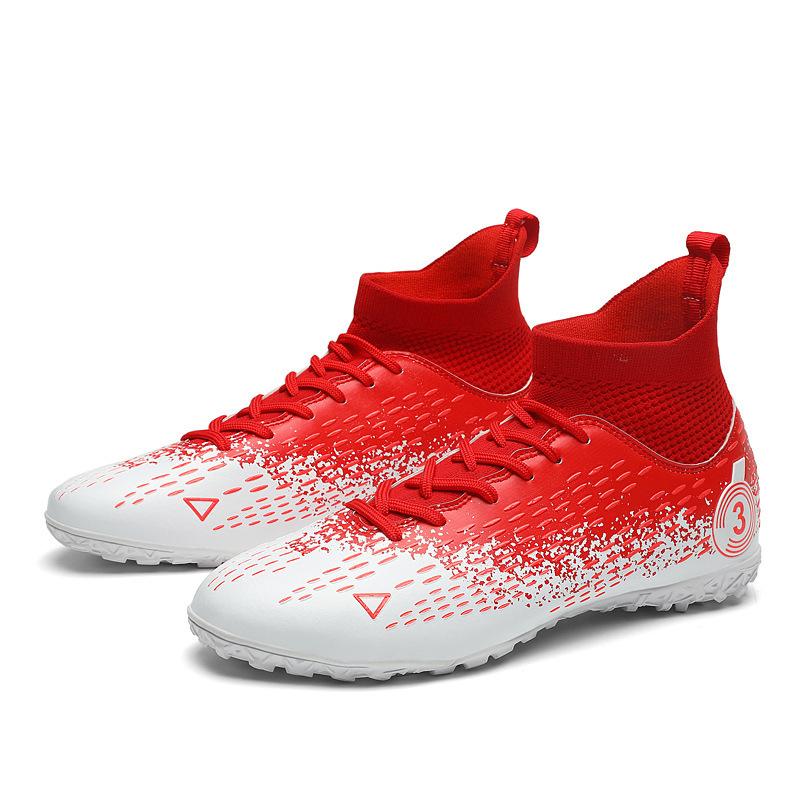 Training spike shoes men's and women's football shoes student sports shoes men's new high-top football shoes broken nails