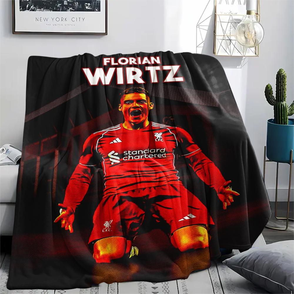 1pc Florian Wirtz Print Flannel Blanket, High Quality Comfortable for All Seasons, Home Decor, Warmth and Comfort, Perfect for Christmas Gifts55
