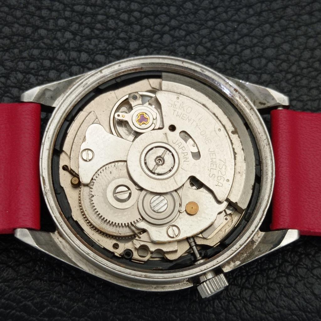 VINTAGE SEIKO 5 AUTOMATIC 7S26A JAPAN MENS RED COLOR DIAL WATCH a702616-1 R209-a702616