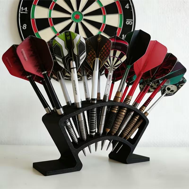 27-Schlitze Dart-Ständer Große Kapazität Ordentlicher Aufbewahrungshalter Dartscheiben-Organizer für Heimbar & Spielzimmerdekoration im griechischen Stil
