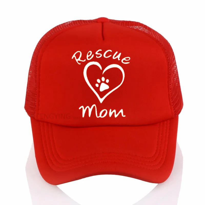 

Rescue Mom Heartbeat Line baseball Hats Unisex Paw Trucker Hat Hand Paw Mesh Caps fashion casual adjustable hats