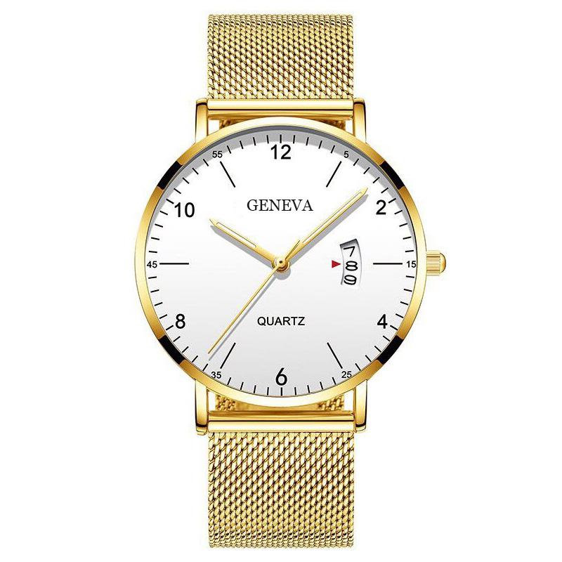 

Модные мужские часы, лучший бренд, роскошные кварцевые часы из нержавеющей стали для мужчин, простые ультратонкие мужские деловые наручные часы, подарок золотистый