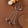 Retro Boho Style Alloy Water Drilled Flower Ring Hand Chain For Gift