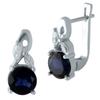 Silver Earrings with Nano Sapphire 2.35ct (1958964)