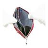 Inden-ya Inden Coin Case F-Coin Case 05 Deer Leather Red Base x White Lacquer Patterned Small Checkered Pattern 1005-13-167 Special Order Color 6.5cm