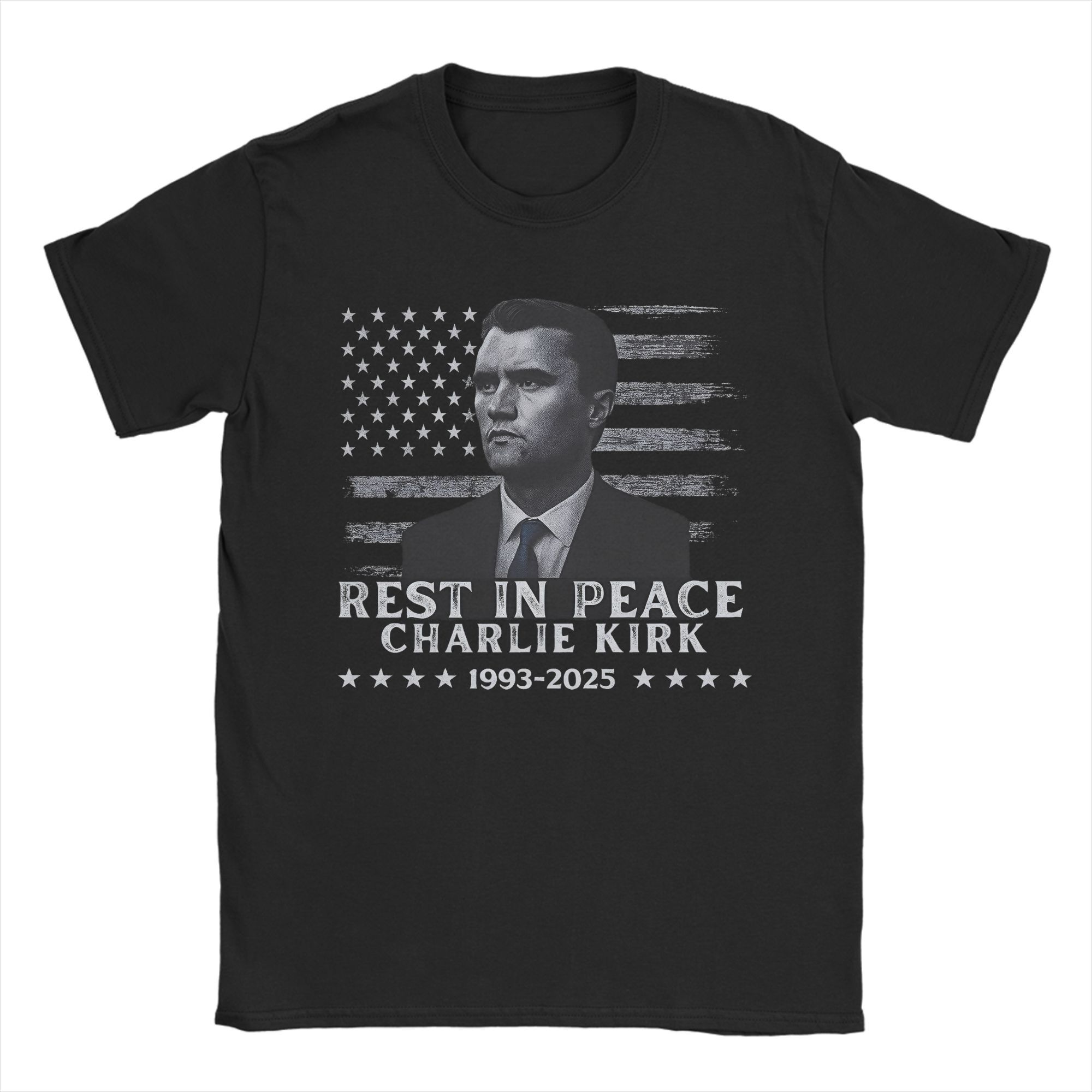 

Rest In Peace Charlie Kirk T-Shirts Men Cool Pure Cotton Tees Crew Neck Short Sleeve T Shirts Classic Clothing S разноцветный