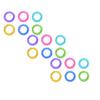 6/12/24/36pcs Sensory Toys Fidget Rings, Finger Anxiety Rings, Textured Sensory Rings Stress Toys, Fun Fidgets for Classroom Prize