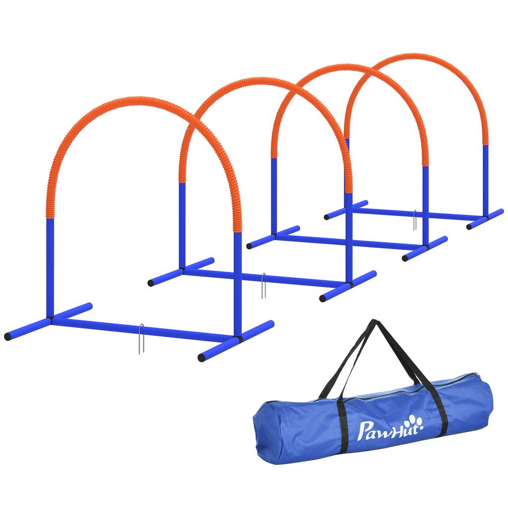 Four-Piece Portable Dog Agility Equipment - Blue