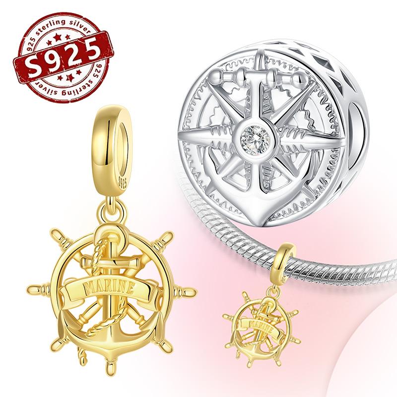 copper Rudder Gold Plated and copper pandent Simple and elegant Charm Bead Jewellery Valentines Festival Gift High Quality