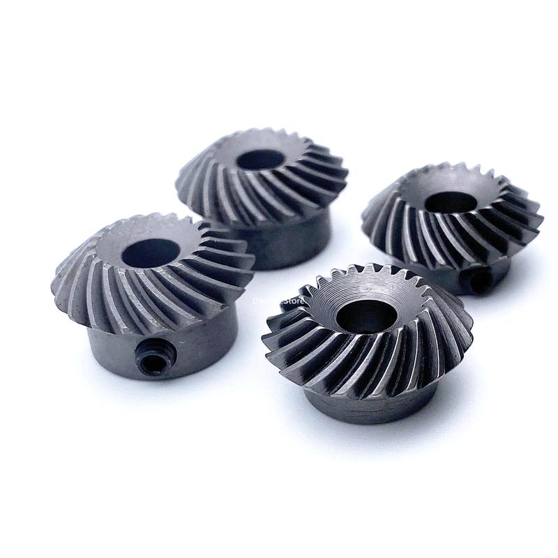 1:1 Spiral Helical Bevel Gear 1M 20T 6/8/10mm Car Model Differential DIY Steel Gear 90 Degree Installation