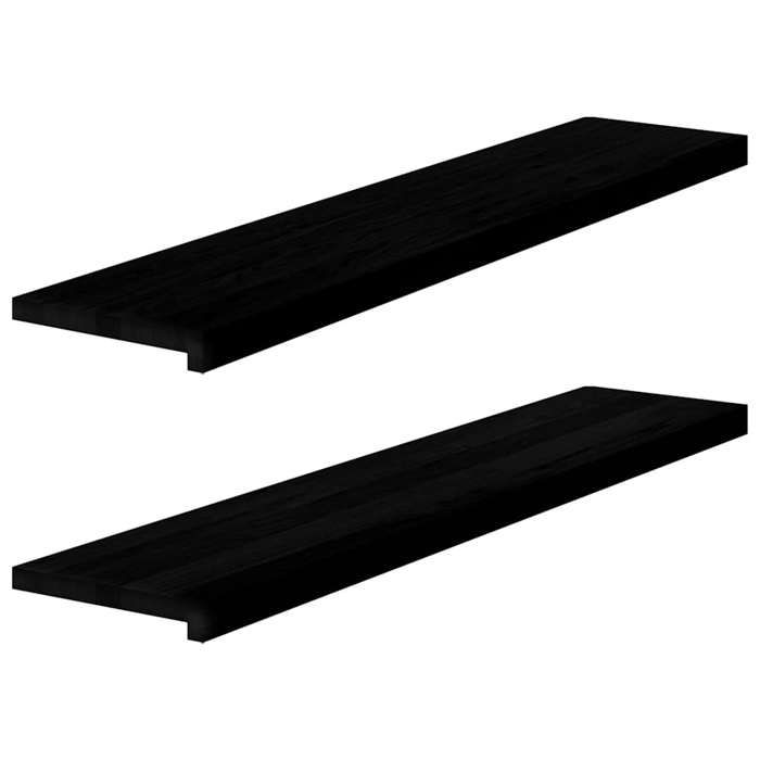 VidaXL Appuis de fenêtre 2 pcs marron foncé bois de chêne massif 4009194