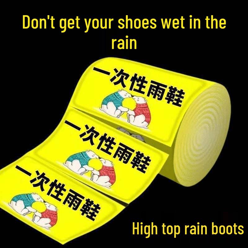 Children's Waterproof Non-Slip Disposable Rain Shoe Covers and Sandproof Outdoor Boots