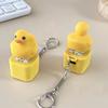 Duck Frog Keyboard Fidget Toys Keychain Finger Button Clicker Decompression Toys With Colorful Lights Rechargeable Ornament