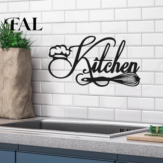 Creative Kitchen Wall Graphics Minimalist Stickers, Waterproof PVC Decals with Handwritten Chef Hat Easy To Apply Decor And Egg Beater Design, Modern