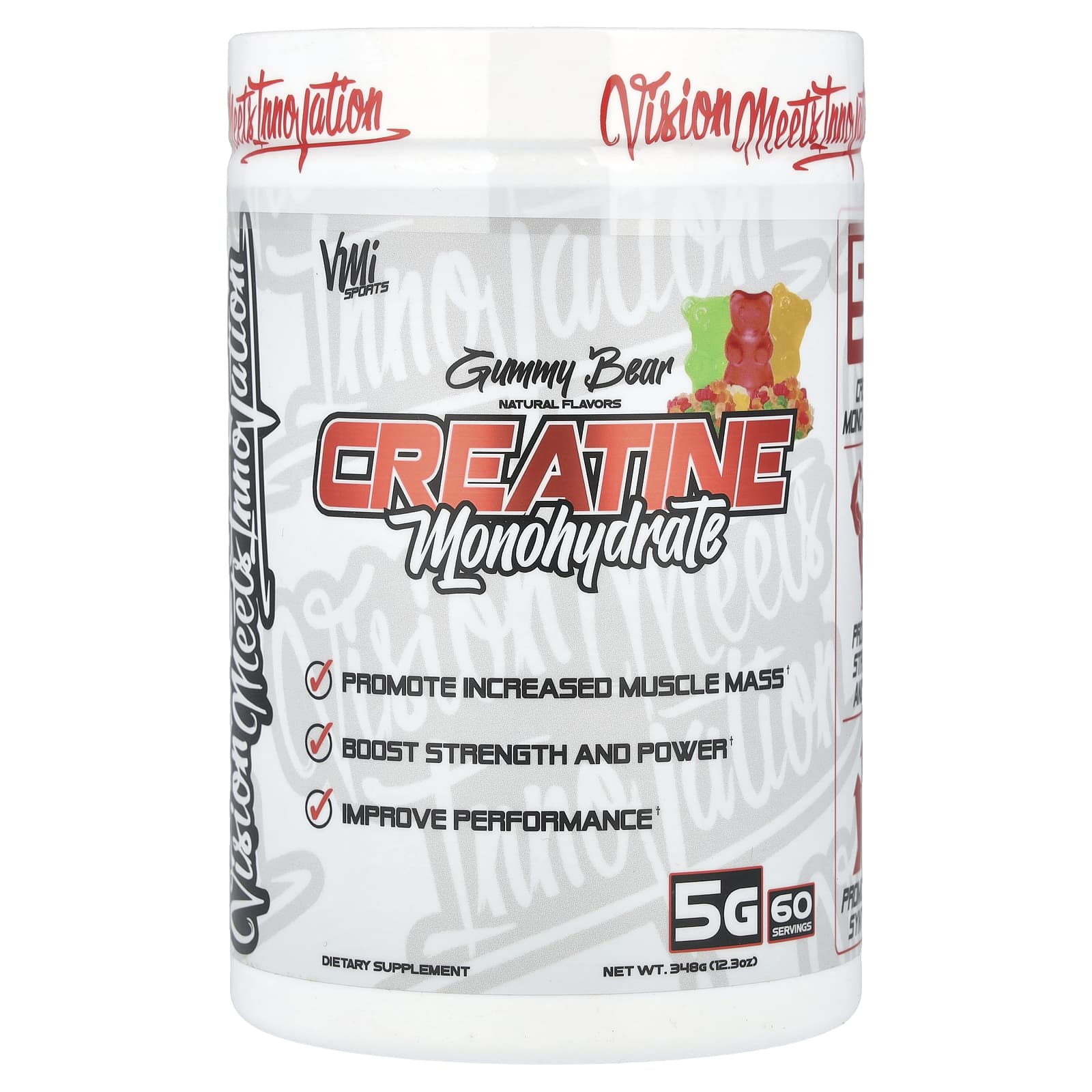 

Creatine Monohydrate, Gummy Bear, 348G(12.3Oz)