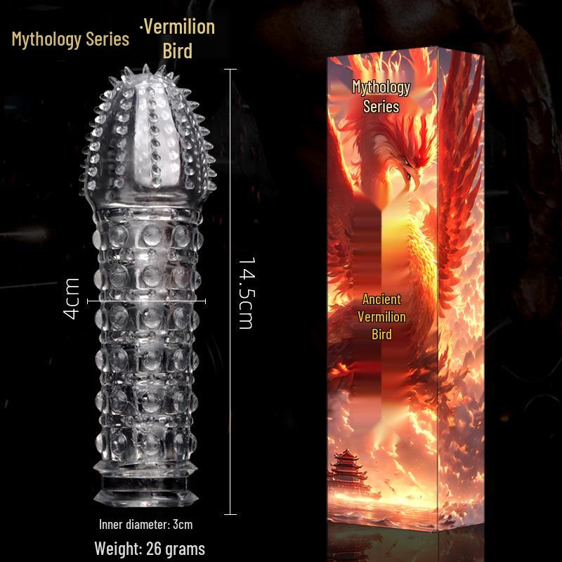 Pleasure Barbed Anti-Ejaculation Condom with Delay Ejaculation and Locking Ring - Adult Sex Sleeve for Couples