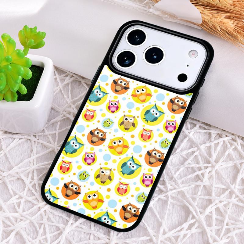 Owl Cute Lovers Kawaii Cartoon Shockproof Phone Case for iPhone 17 Air 16e 15 11 12 14 13 Pro Max Cover Coque