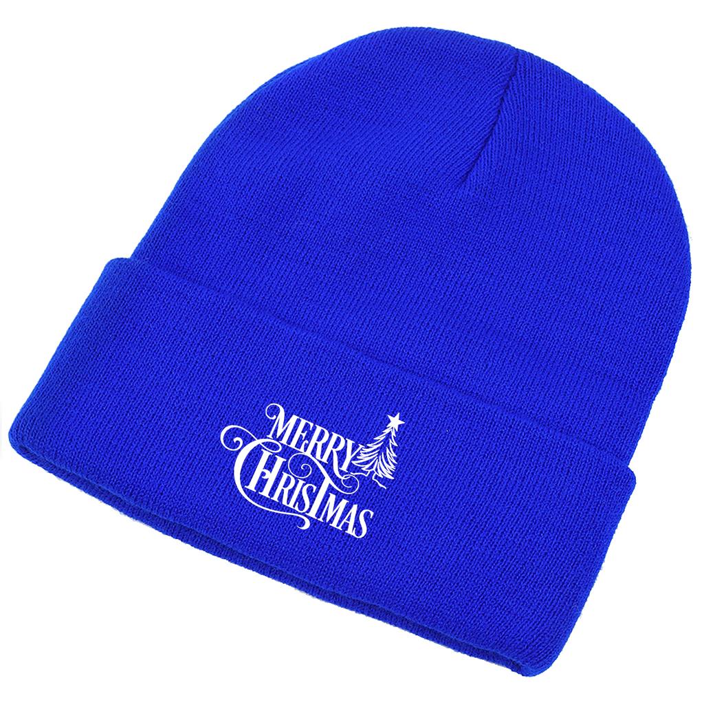 Merry Christmas Print Unisex Winter Hats Knit Hat Beanie Skullies Beanies Stylish Sporting Knitted Cap Beanie Perfect For Travel