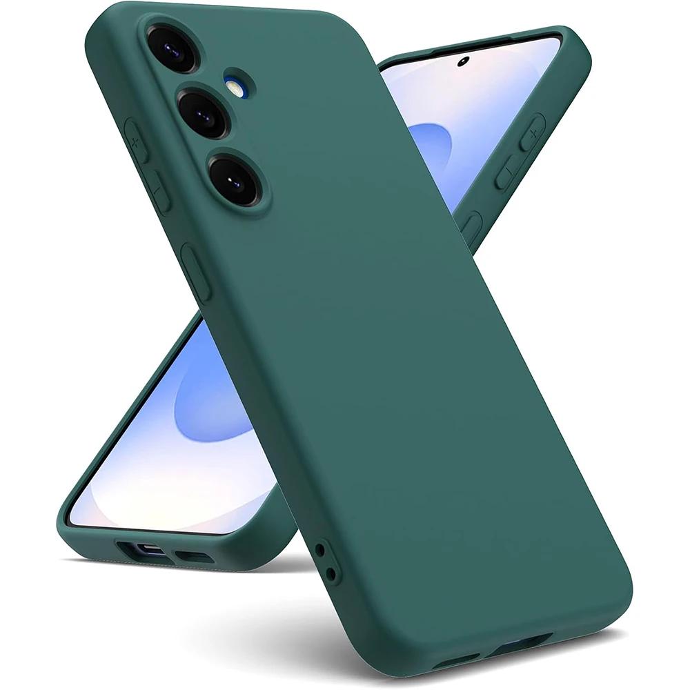 

Рідкий силіконовий чохол для SM Galaxy S25 S24 S21 FE S23 S22 Ultra Plus Ударостійкий Матовий Цукерковий колір М яка накладка Чохол Galaxy S23 FE зелений
