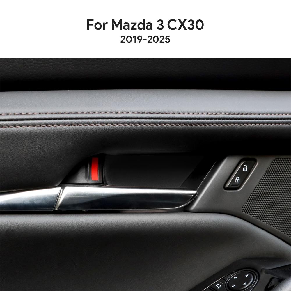 4PCS Top Suede Trim LHD RHD Sticker For Mazda 3 Axela BP CX30 CX-30 2019 2020 2025 2025 2025 2025 2025 Car Inner Door Bowl Panel