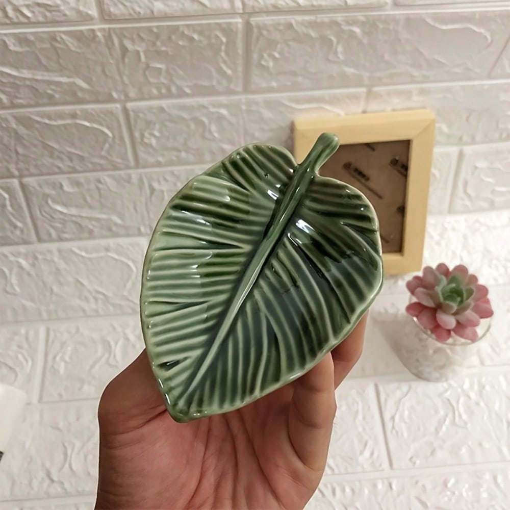 Leaf Trinket Dish Decorative Ring Dish Holder for Jewelry Engagament Wedding Birthday Mother Day Gifts