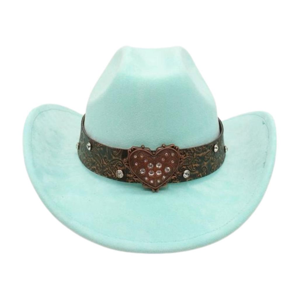 Premium Sense One-Word Top Suede Top Hat Jazz Hat New Love Diamond-Encrusted Western Cowboy Hat