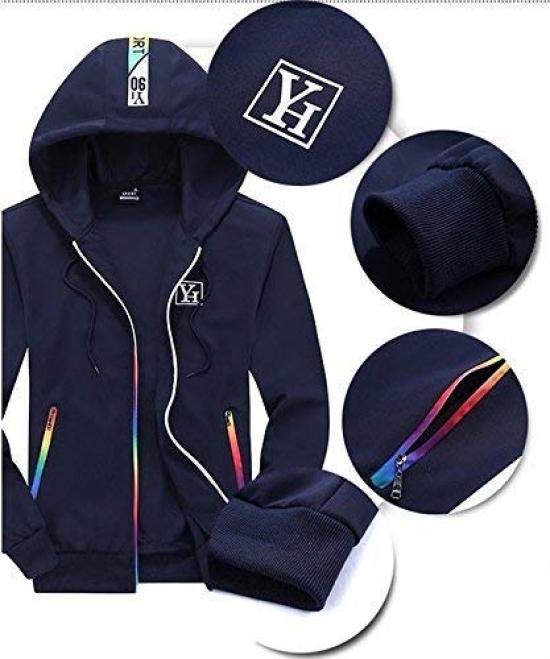 Aspersio Hooded Long Sleeve Sweatshirt Hoodie and Perfect for Sports and Sweatshirt with Hood and Fleece Perfect for and Street Running Jacket and