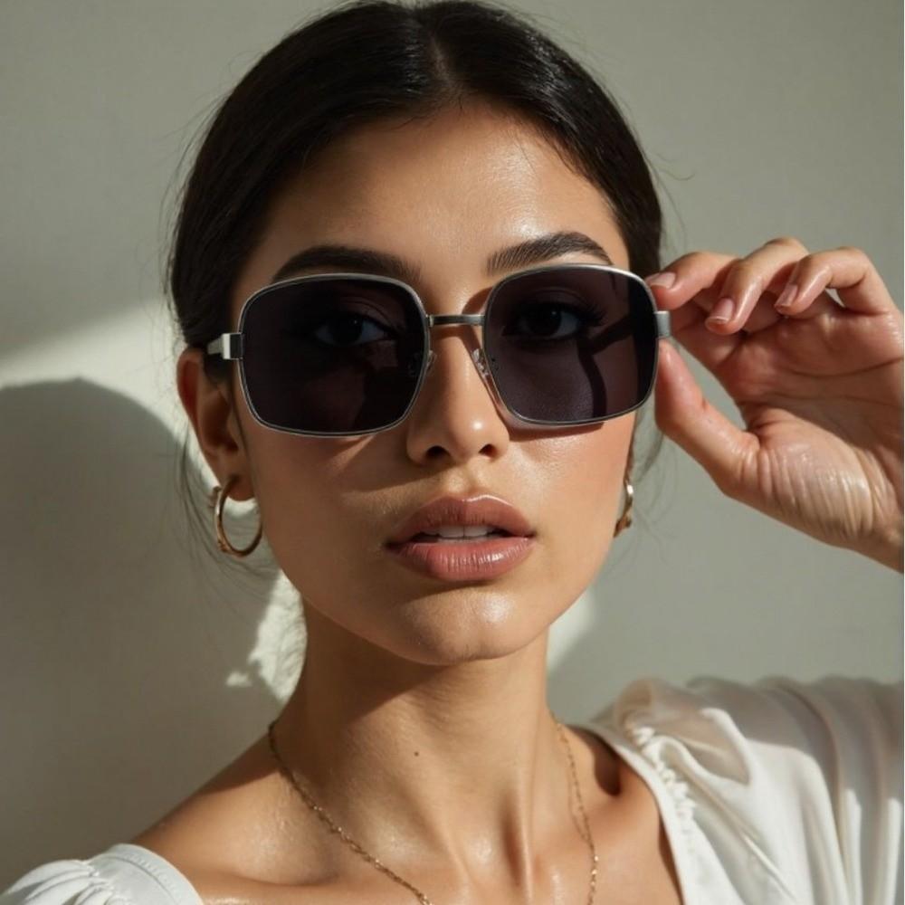 Large-Framed Sun Protection Glasses UV400 Protection Square Frame Sunglasses  Unisex Wear