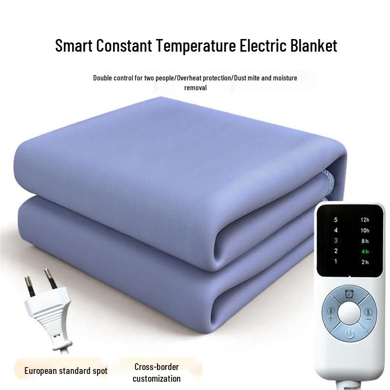 European/American/Japanese Standard Electric Blanket - Single/Double, Household Use, Timed Heating, Customizable Options Available