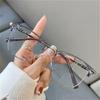 Half Frame Arrow Myopia Glasses for Men Women Anti Blue Light Near Sight Glasses Fashionable Minus Eyeglasses Diopters 0 To -4.0