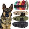 Adjustable Tactical Dogs Collar Traction Rope Military Pets Collars German Shepherd Training Medium Large Dog Pet Accessories