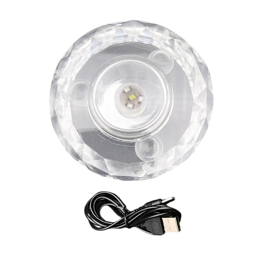 Multicolor LED Illuminated Base With USB Power for Crystals Display and Artwork Showcase Sturdy Plastic Designs