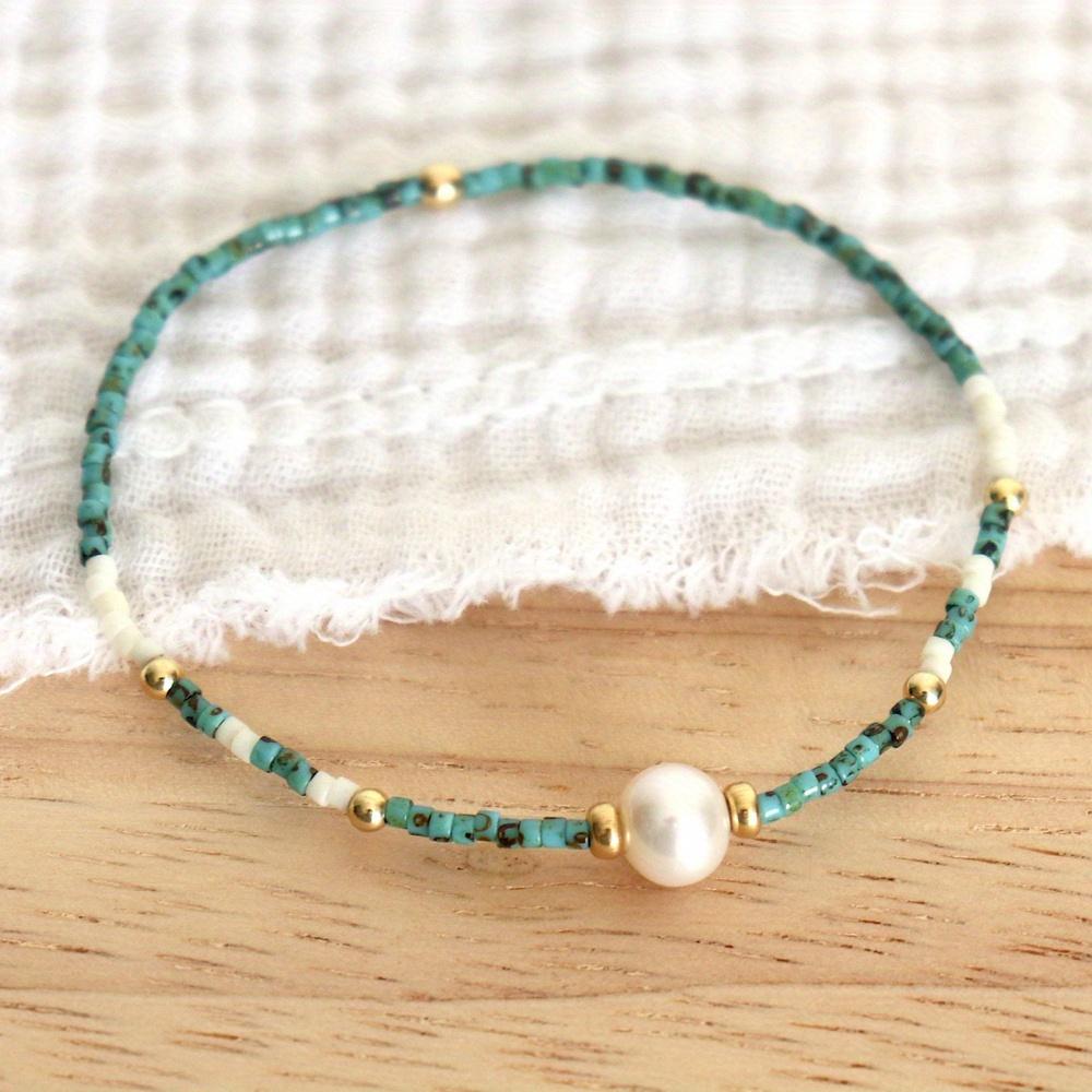 Vintage Ethnic Style Strung Imitation Pearl Women's Bracelet Bohemian Personality Holiday Accessories Jewelry