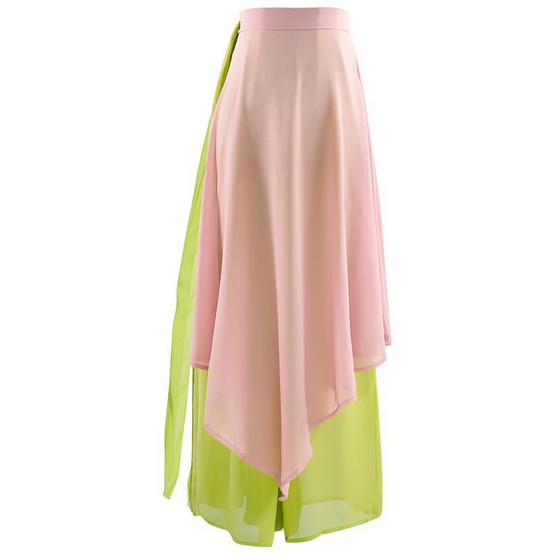מכנסי רגל רחבה לנשים מכנסי ריקוד קלאסי שיפון אלגנטי ריקוד מודרני סיני למבוגרים מכנסי ריקוד חסימה