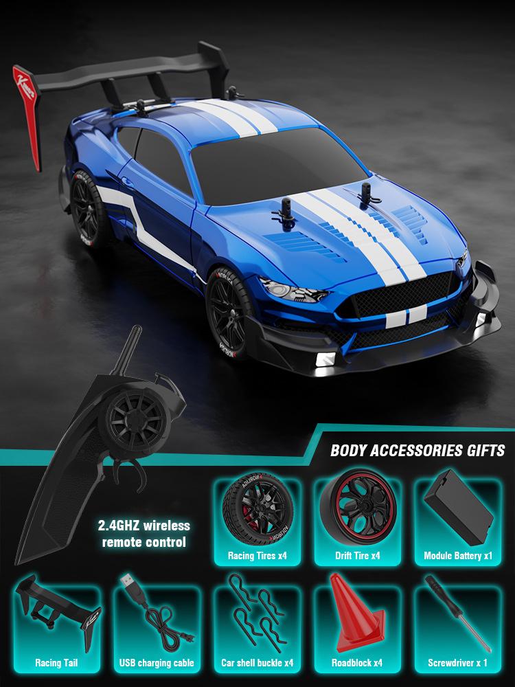 Non-Toxic 4Wd Rc Drift Car 1/14 Radio Controlled Racing Cars 50Km/H High Speed Electric Children'S Racing Vehicle Toys For Children Kids Gifts