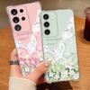 Oil Painting Flower Print Phone Case For Samsung Galaxy S26 S25 S24 S23 Ultra S22 Plus S21 S24 S25 FE Clear Shockproof TPU Cover