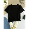 European sizes Girls Cute Floral Dog Print T-Shirt, White Short Sleeve Crew Neck Tee, Casual Summer Top for Kids