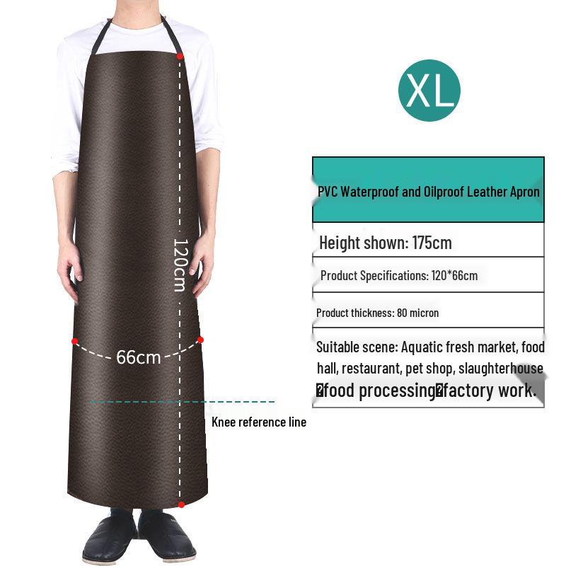Industrial Waterproof & Oilproof PVC Leather Kitchen Waist Apron